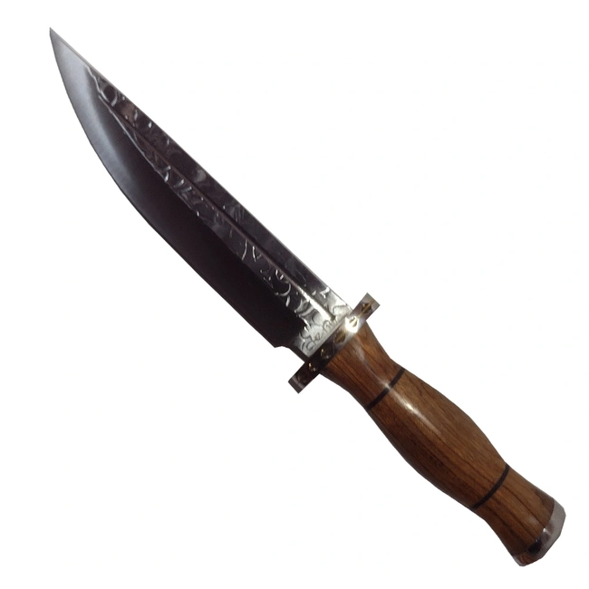 Faca Detalhe na Lâmina Cabo Madeira - Inox (HZ-1167)