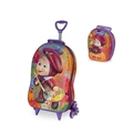 Mochila Escolar Infantil de Rodinha + Lancheira Masha e o Urso - Maxgard
