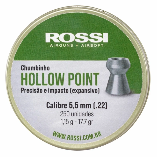 Chumbinho Hollow Point 5,5mm 250un. - (Rossi)