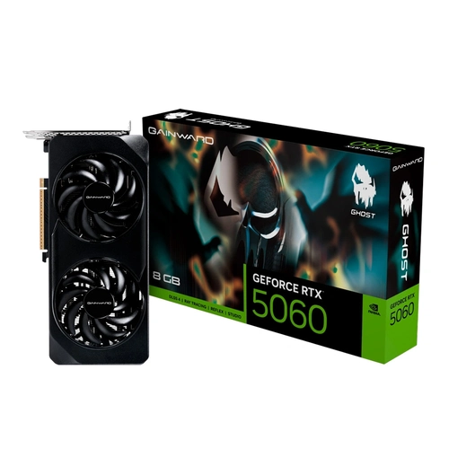 Placa de Vídeo Gainward NVIDIA GeForce RTX 5060 Ghost, 8GB, GDDR7, DLSS, G-Sync - NE75060019P1-GB2063B