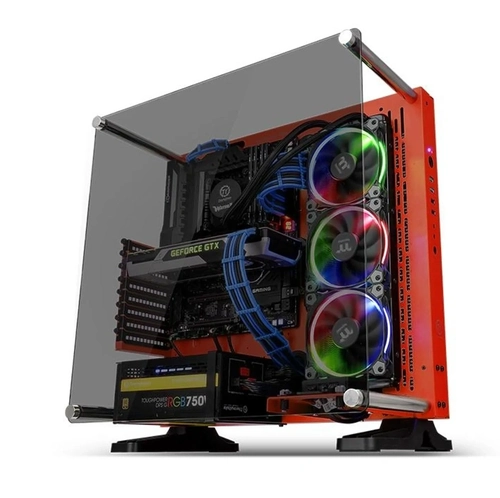 Gabinete Gamer Thermaltake Core P3 TG Wall Mount, Mid-Tower, Red -CA-1G4-00M3WN-03