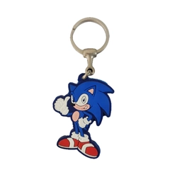 Chaveiro Geek Emborrachado Sonic