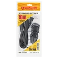 Extensão Cabo Pl 2x0,75 10 Metros Preta Megatron 104