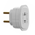 Adaptador Universal 2 Pinos 10a/250v Branco Dn1658