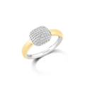 Anel Capri em Prata 925 e Ouro Amarelo 18k com Diamantes 0,31 ct
