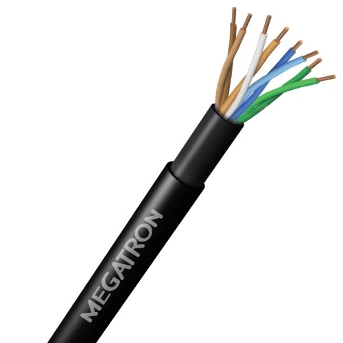 Cabo de Rede Lan Ftp Cat.5e 4px24awg Dupla Capa para Uso Externo 305 Metros 100% Cobre Preto - Dv