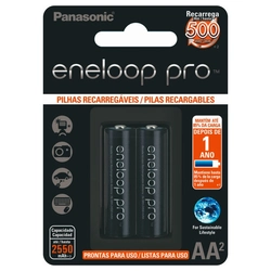 Pilha Recarregavel Eneloop Pro 2550ma Aa Blister Com 2 Bk-3hcce/2bb