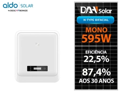 Kit Energia Solar 1.500 kWh - 11,90 kWp com 20 Painéis DAH 595W e Inversor GOODWE, Minitrilho