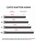 Cinto Raptor 45mm Preto - M