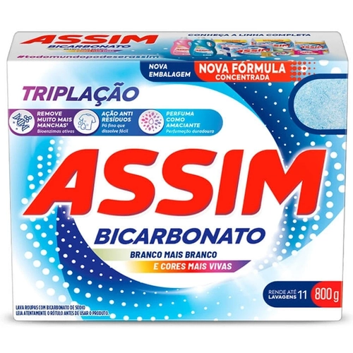 Sabão Em Pó Assim Bicarbonato 800g