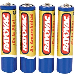 Pilha Zinco Palito Rayovac AAA (Pacote C/4)
