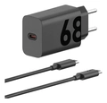 Carregador Motorola Turbo Power 68 Watts USB-C Para USB-C  PRETO