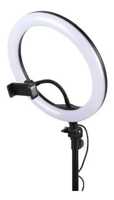 Iluminador Ring Light Com Tripé 12 26cm Iluminação Prof Led Selfie - styllus
