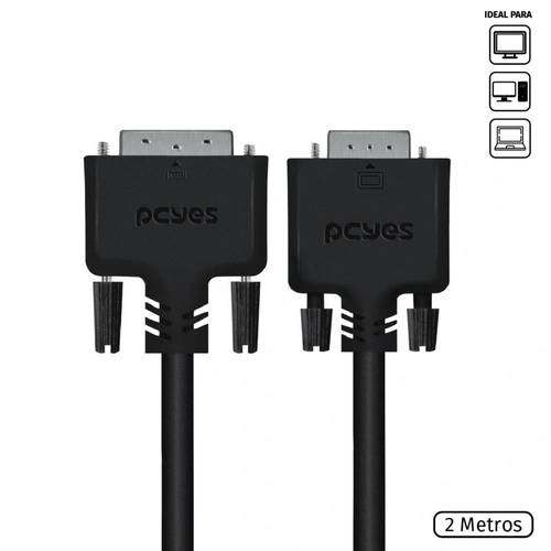 Cabo Dvi-i 24+5 para Vga 15 Pinos Macho 2 Metros - Pdvm15-2