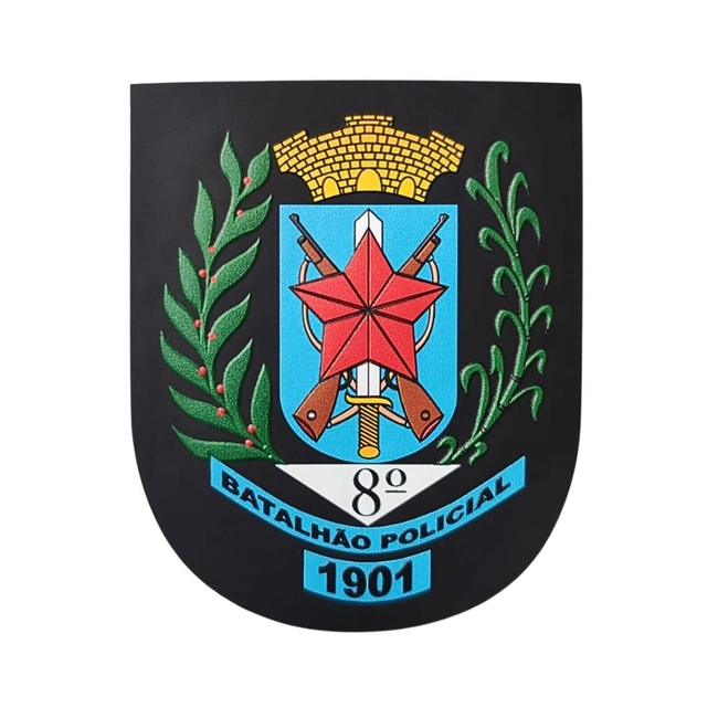 Brasão de Braço - 8º Batalhão Policial (Emborrachado)