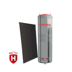 Kit Aquecimento Solar Vertical - 200 Litros - Alta Pressão p/ Água Agressiva - Reservatório INOX 316L  - HELIOTEK