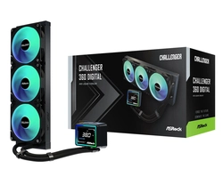 Water Cooler Asrock Challenger 360 Digital Preto 360mm Argb Com Display