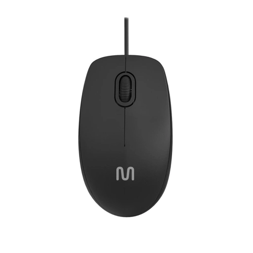 Mouse Com Fio Mf400 Clique Silencioso Conexão Usb 1200dpi Cabo de 180cm 3 Botões - Preto - Mo386