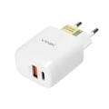 Carregador de Parede Vinik 38w Com Duas Saidas 1 Usb 12v 1.5a Quick Charge (18w) e 1 Saida Usb-c Tipo-c 12v 1.67a (20w)