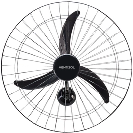 Ventilador Osc Parede Comercial 60cm 3 Pás - Bivolt -  Preto
