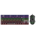 Kit Teclado Mecânico T-Dagger + Mouse Advance Force, LED Multicolorido, Switch Blue, 2400DPI, USB, Preto - T-TGS005