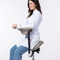 Cadeira Mocho Ergonômico Exclusiva 360° Graus Com Apoio e Suporte Cinza