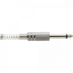 Plug P10 Mono Metal Niquelado Com Mola Genérico Storm - Pct / 50