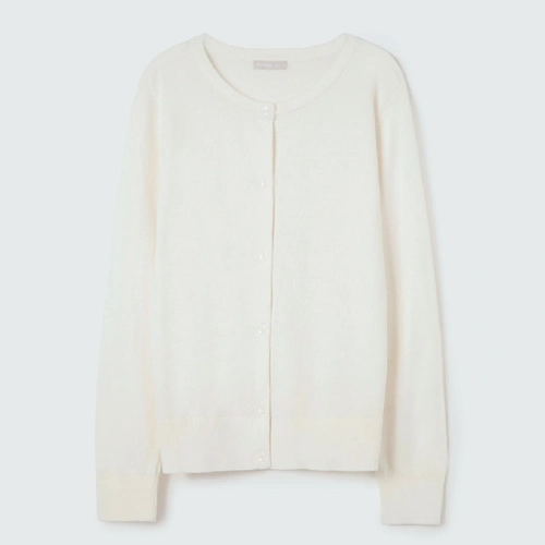 Cardigan em Tricort Off White Hering - Feminino