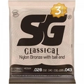 Encordoamento Para Violão Nylon Bronze Medium Pack (c/3) Sg