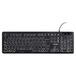 Teclado Vinik Usb Multimidia Slim Chocolate Teclas Redondas Led Branco 1.8m - Tc200