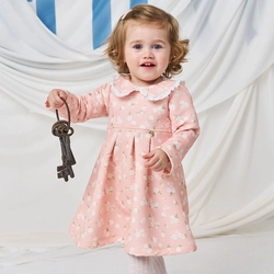 Vestido Manga Longa Matelassado Floral Pokotinha - Feminino