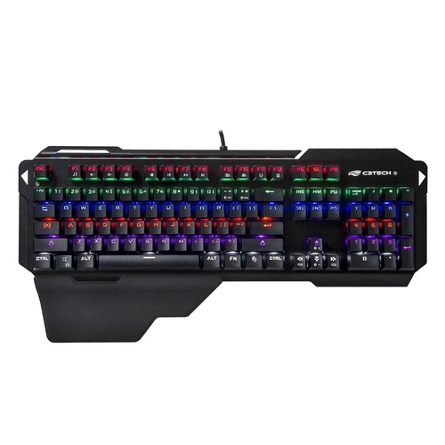 Teclado C3TECH Gamer Mecânico com Iluminação Preto KGM-1100BK