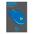 Mouse Gamer Logitech G203, USB, RGB, Lightsync, 6 Botoes, 8.000 DPI, Azul, Com Fio -  910-005795
