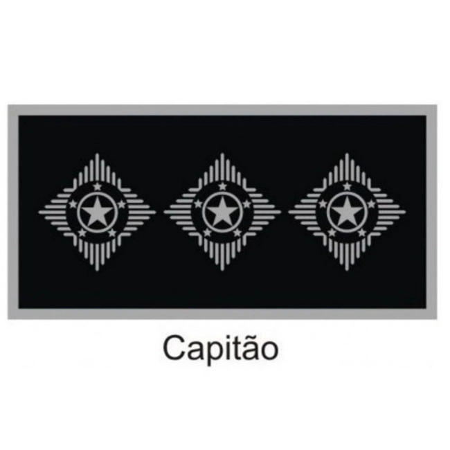 Divisa de Gola Capitão (Emborrachado) PM