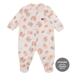 Macacão Manga Longa Microsoft Estampado Masculino - Cachorrinhos