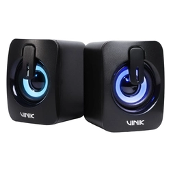 Caixa de Som Gamer Vinik Galaxy 6w 2.0 Led Rainbow - Vspkg6wgl