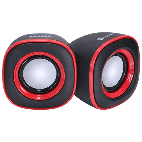 Caixa De Som Vinik 2.0 Effect 4W Preto com Vermelho - 29689