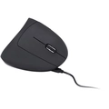 Mouse Sem Fio Recarregavel 2.4 Ghz Vertical Ergonomico Ortopedico Power Fit 1600 Dpi Preto Usb - Pm300