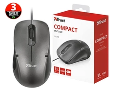 Mouse Com Fio Mouse 20404 Ivero Compacto e Ergonomico  Optico  Preto 1000 Dpi Usb