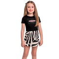 Conjunto Camiseta Manga Curta e Shorts-Saia Beeloop Feminino