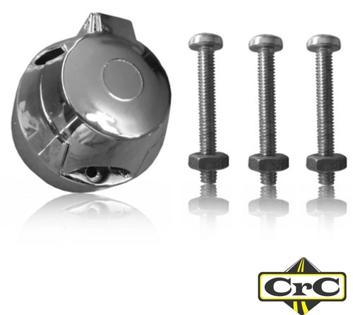 Tomada Femea Cromada - 6 Pinos