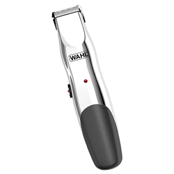 Kit Barbeador e Maquina de Cabelo Recarregável Beard & Stubble 9916D Wahl Bivolt - Cor Preto/Prata