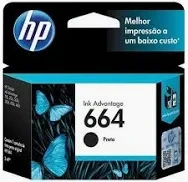 Cartucho Original HP 664 Preto - 1115 / 2134 / 2136 / 2676 / 3636 / 3776 / 3786 / 3788 / 3790 / 3836 / 4536 / 4676 / 5076 / 5276