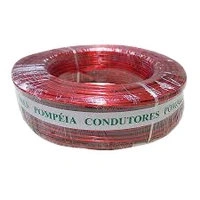 Fio Cabinho Auto Plastic Pompeia 1,00 Mm 300v Rolo Com 100 Metros Vermelho
