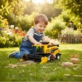 Brinquedo Trator Colheitadeira Fazendeiro Carrinho Cor Verde