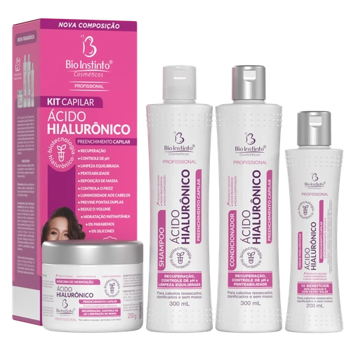 Kit Capilar Ácido Hialurônico Bio Instinto