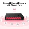 Switch de Mesa Mercusys 8 Portas 10/100/1000 Mbps - Ms108g