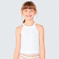 Regata Cropped Canelada Branca Hering - Feminina