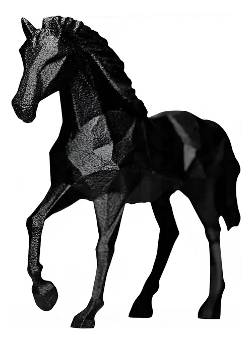 Enfeite Sala Rack Cavalo Luxo Escultura Escritório Presente