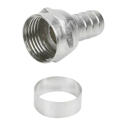 Conector F Rg-06 C/anel Crimpar C/50 Importado